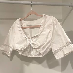 Poet linen crop top